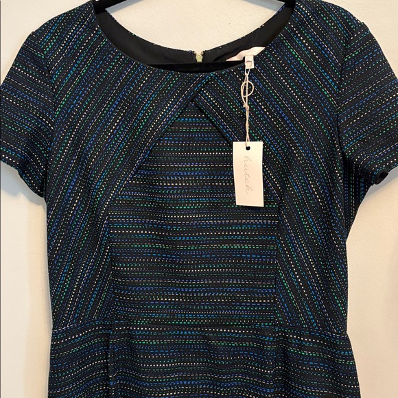 Hutch Dresses & Skirts - Hutch Navy Dress with Black, Blue & Green Stripe Dots